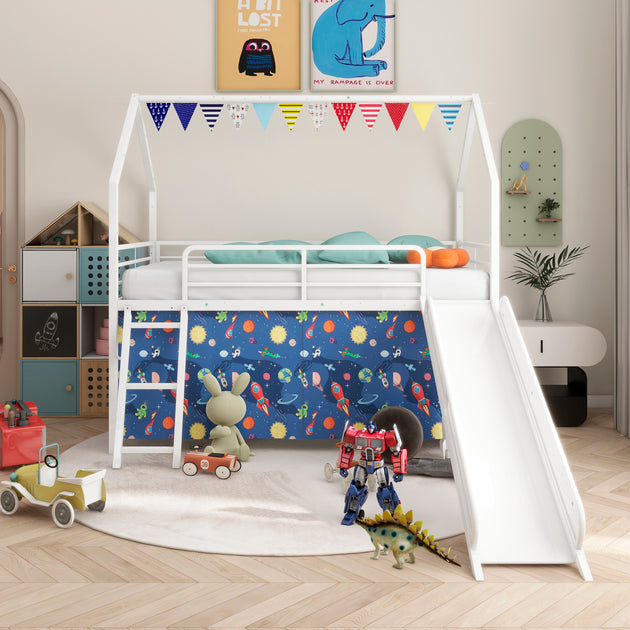 Streamdale Jack Metal Junior Loft Bed White/Blue 2