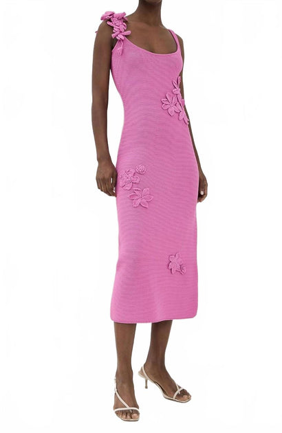 AMUR Allegra Floral Strick Midi Kleid 2