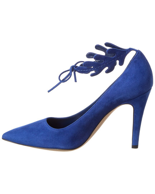 Manolo Blahnik Florettehi 100 Pump Blue EU 37.5 3