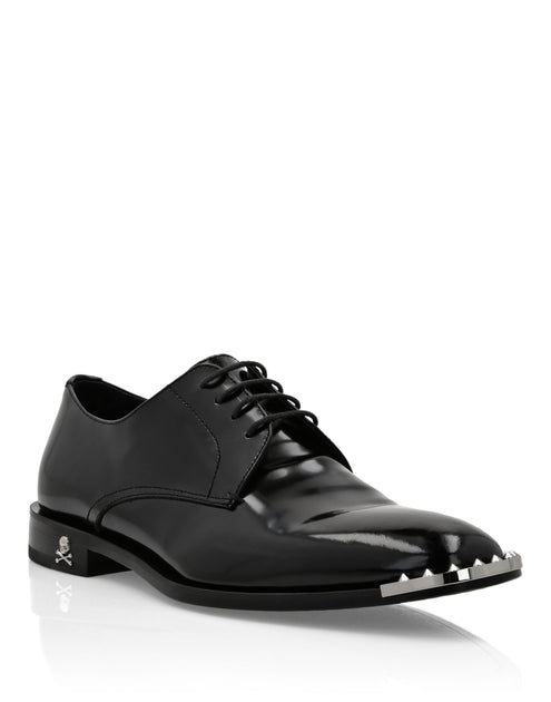 Philipp Plein Leather Derby Shoes Black EU 48 2
