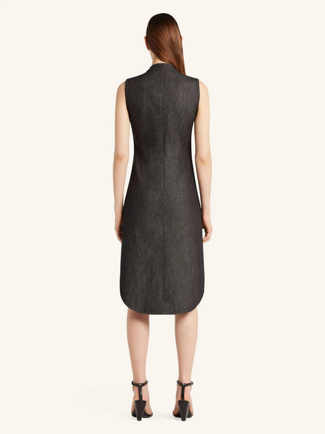 Courreges Biker Zipped Denim Kleid Schwarz EU 38 4