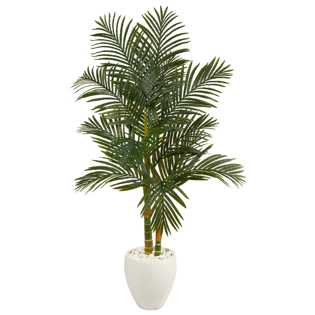 Hivvago Golden Cane Artificial Palm Tree White 167 cm 2