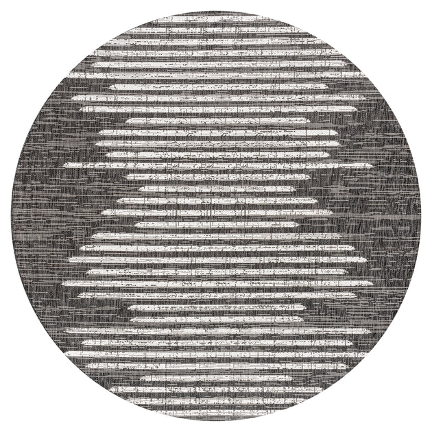 Jonathan Y Zolak Berber Stripe Geometric Indoor/Outdoor Rund Teppich 4