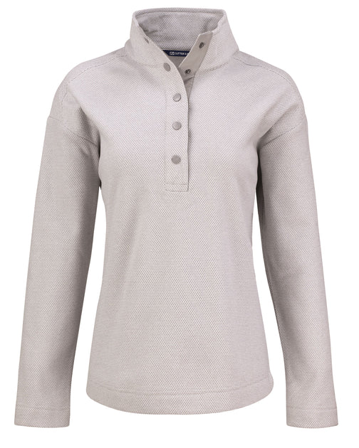 Cutter & Buck Hunts Point Eco Textured Fleece Snap Pullover Blue XXLarge 2