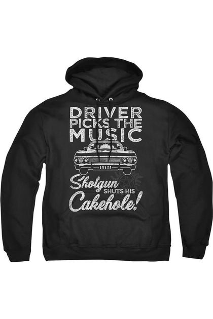 Gildan Supernatural Driver Picks Music Hoodie Black Large 2
