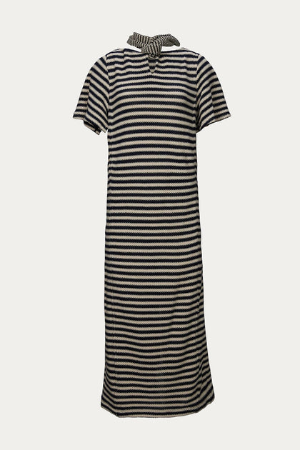 EENK Sicilia Short Sleeve Tie Back Dress Black XSmall 2