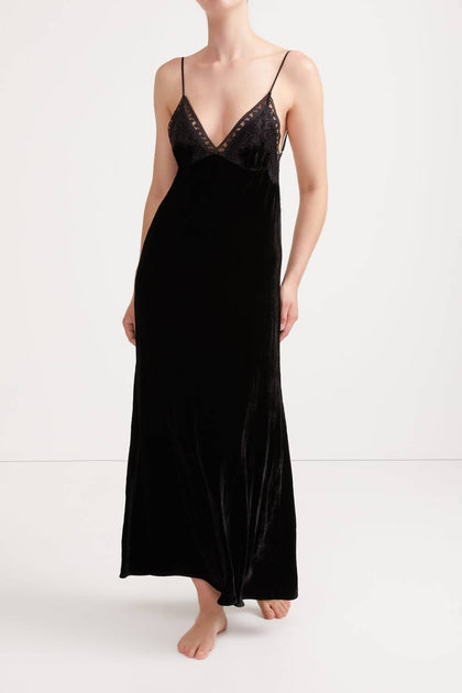 Sleeping with Jacques Freya Slip Dress Black Large 2