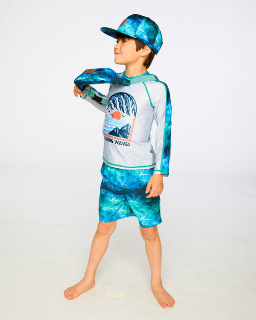 Deux par Deux Langarm Rashguard Grau US 10 4