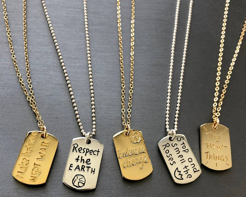 Jessica Elliot Resolutions We Can All Keep Dogtags Max Necklace Multi One Size 8
