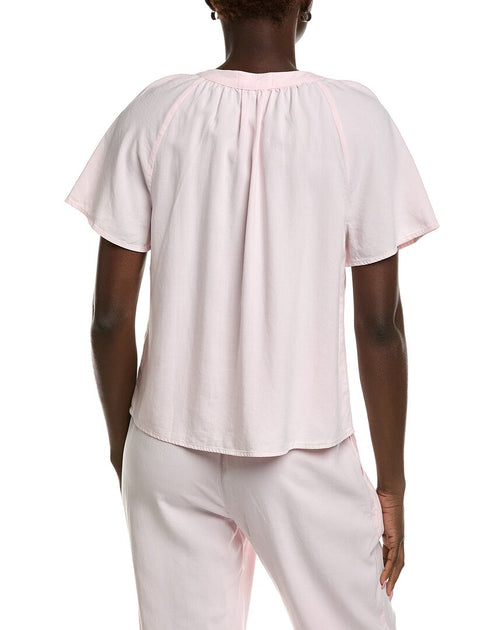 Bella Dahl Flowy Short Sleeve Pullover Pink Medium 3