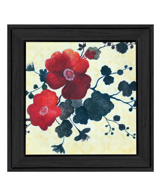 Hivvago Japanese Blossoms Framed Print Wall Art Black 8