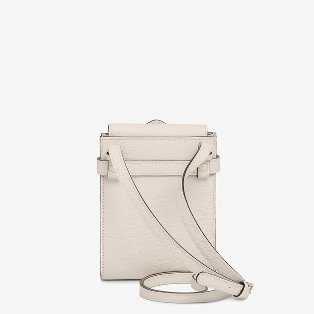 Valextra Brera B-Tracollina Slim Crossbody White 4