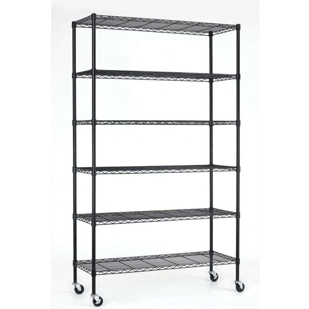 Hivvago 6-Shelf Metal Shelving Rack 3