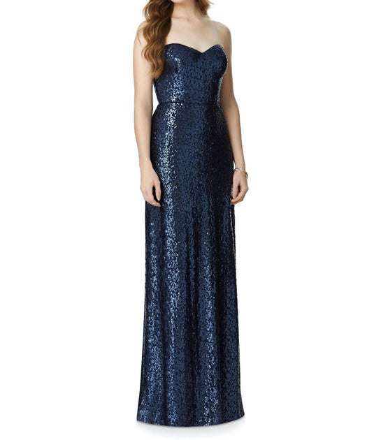 Dessy Sheath Wedding Dress Blue US 10 3