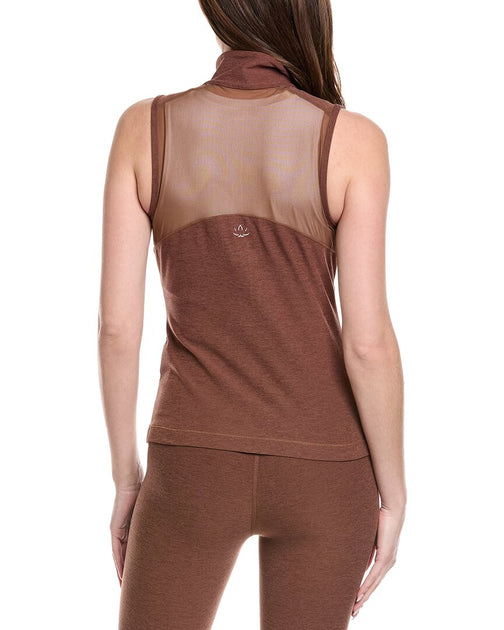 Beyond Yoga Venice Zip-Front Vest Brown XL 3