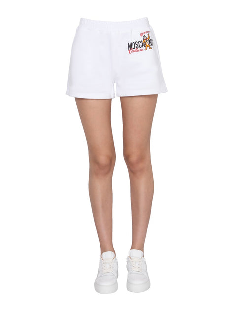 Moschino Relaxed Fit Cotton Shorts White EU 42 2