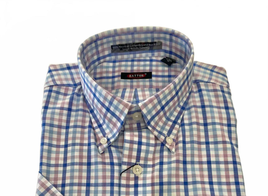 Batton Cedric Kurzarmhemd Blau Medium 3