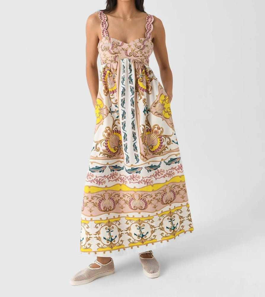dresser drawer liner FARM RIO Maritime Magic Sleeveless Maxi Dress In Off-White Color:Sparrow Free People Rare Feeling best birthday gift for her The belted waist sculpts