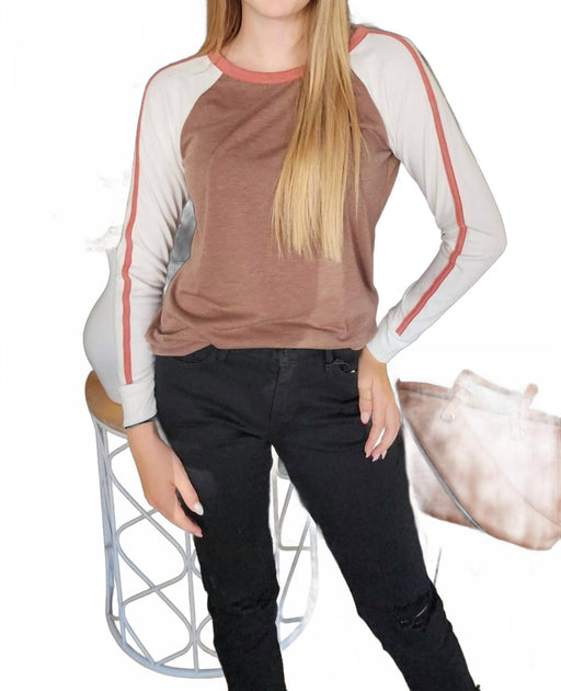 STACCATO Raglan Long Sleeve Shirt Brown Medium 4