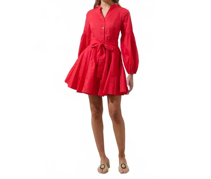 Sugarlips Laria Poplin Kleid Rot Medium 3