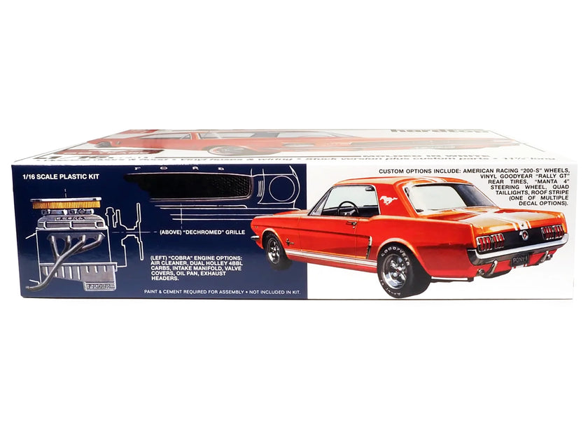 AMT 1964 1/2 Ford Mustang Coupe Scale Model White 1/16 2