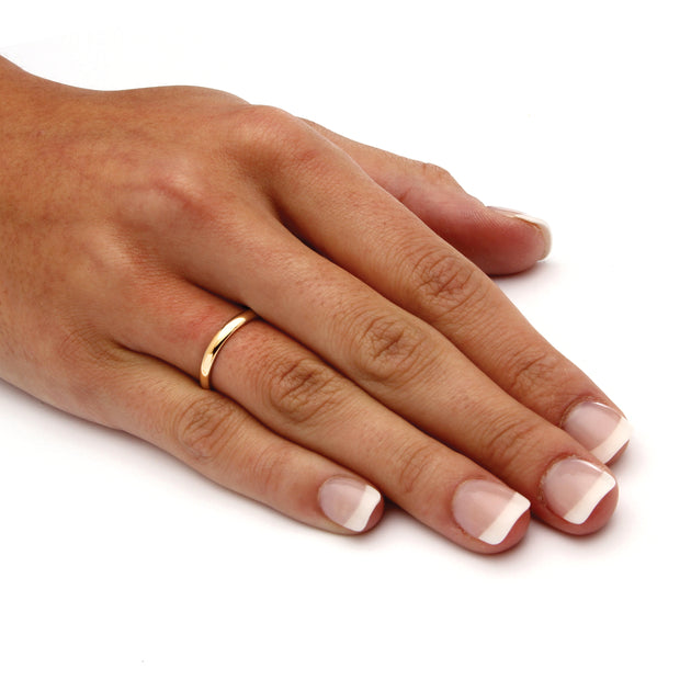 Palm Wedding Band Gold-Plated Sterling Silver US 12 4