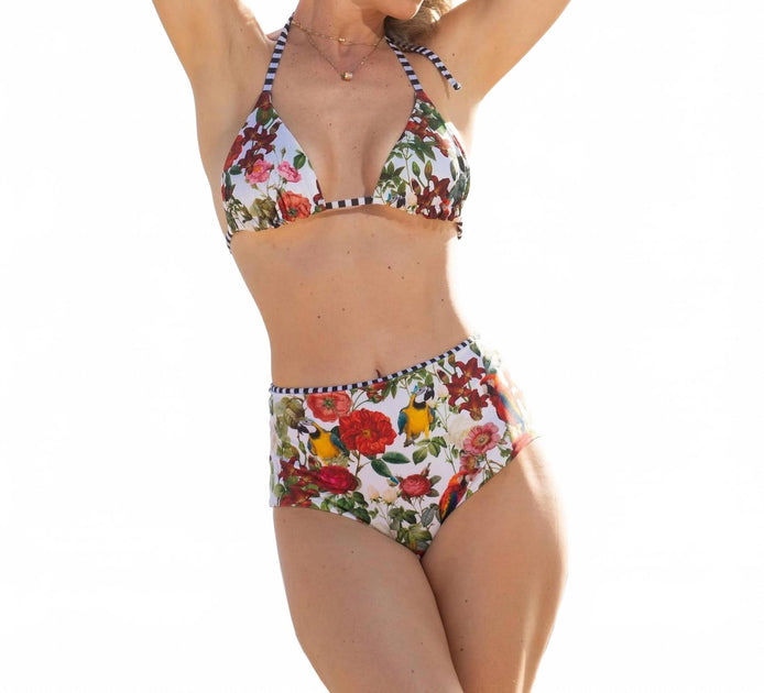 Lia Sahara Multi-Way Reversible Triangle Bikini Top Multi Large 4