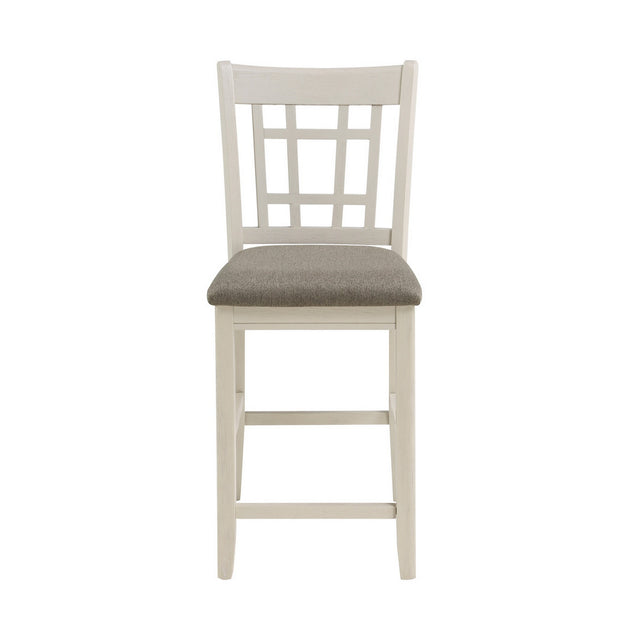 Hivvago Glee Counter Height Chair Antique White/Brown 3