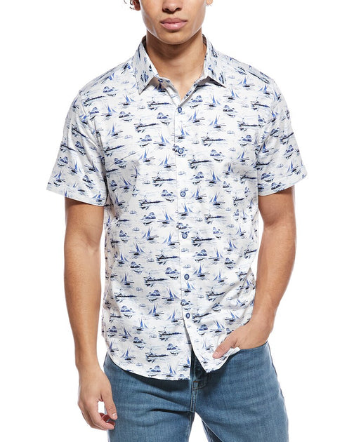 Robert Graham Alboran Gewebtes Hemd Weiß Groß 2