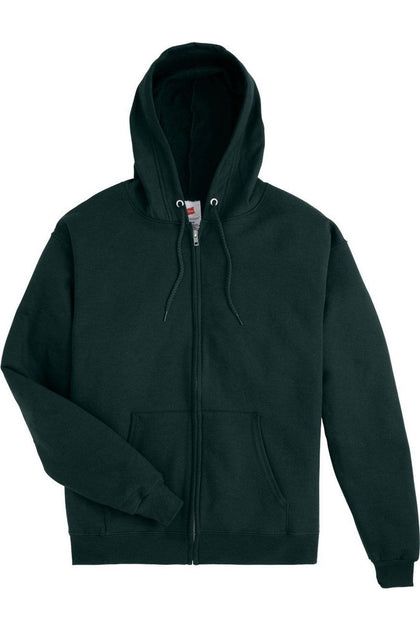 Hanes Ecosmart Full-Zip Hooded Sweatshirt Green Medium 2