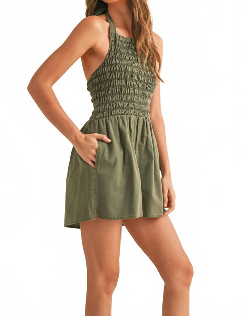 Golden Greta Romper Green Small 4