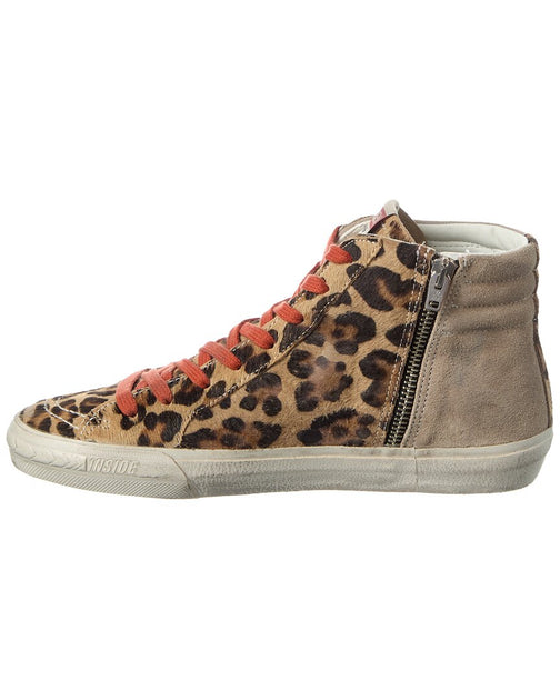 Golden Goose Slide Haircalf Suede Sneaker Brown 36 3