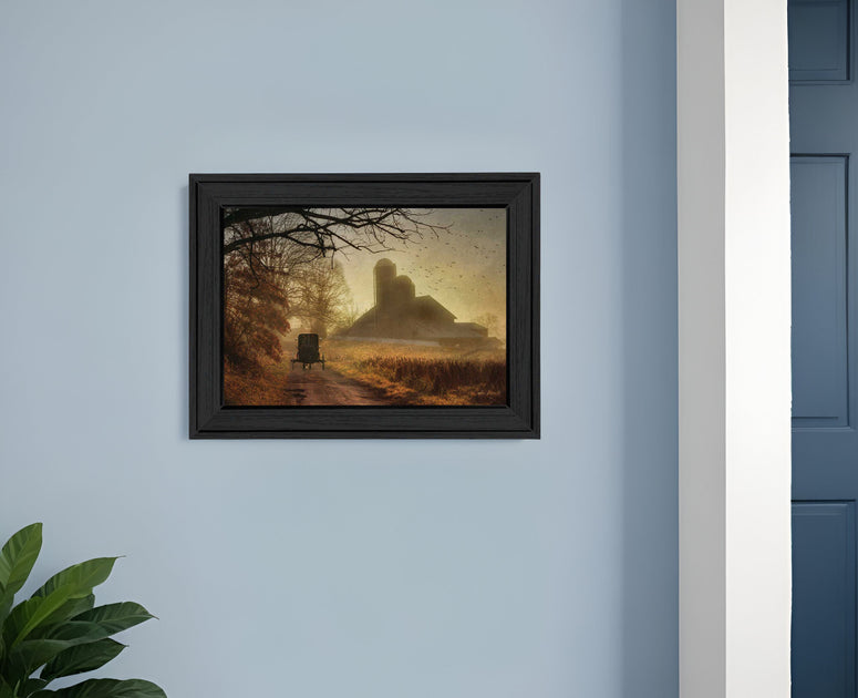 Hivvago Sunday Morning 1 Framed Print Wall Art Black 2