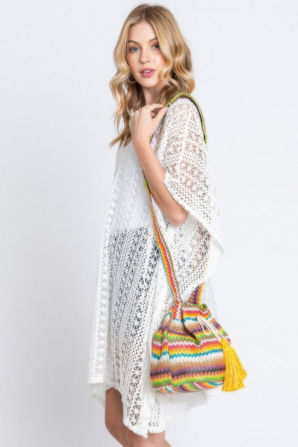 FASHNZFAB Chevron Bucket Bag Multicolor One Size 4