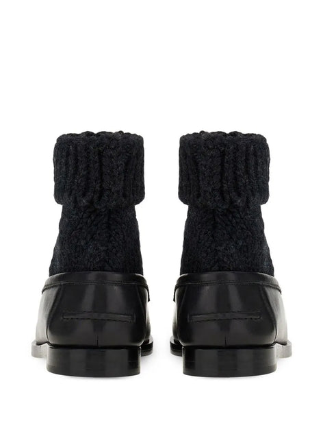 Salvatore Ferragamo Bootie Black Grey US 9 4