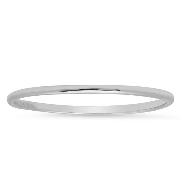 MAX + STONE Wedding Band Ring Silver US 8 2