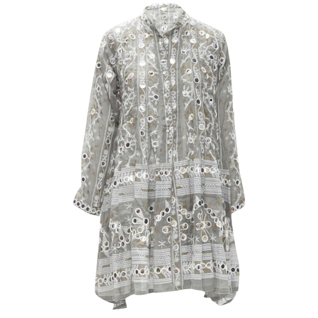 Juliet Dunn London Sequin Jacket Silver EU 38 4