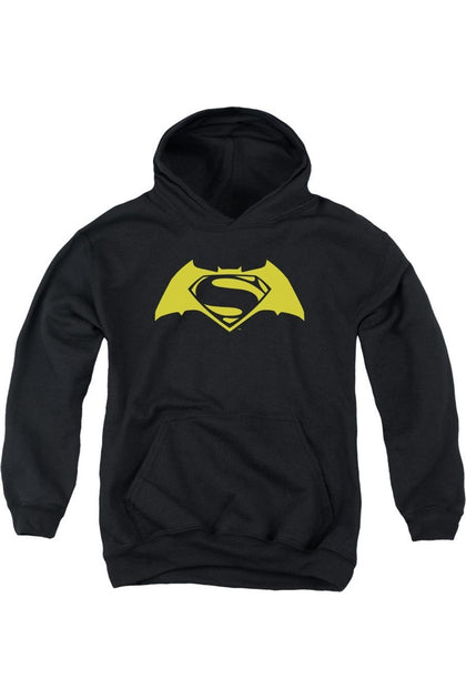 Gildan Batman V Superman Youth Hooded Sweatshirt Black Large 2