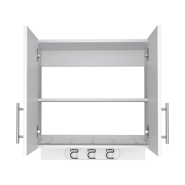 DEPOT E-SHOP Albany Wall Mounted Cabinet White 4