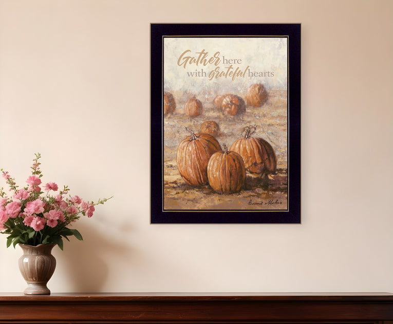 Hivvago Gather Here With Grateful Hearts 3 Framed Print Black 2