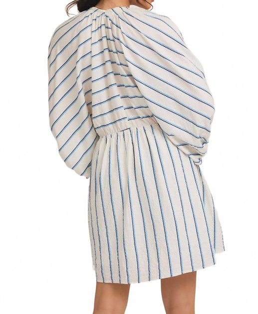 GILLI Anchors Away V-Neck Mini Dress White Large 3