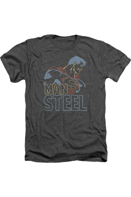 Gildan Superman Colored Lines T-Shirt Grey XL 2