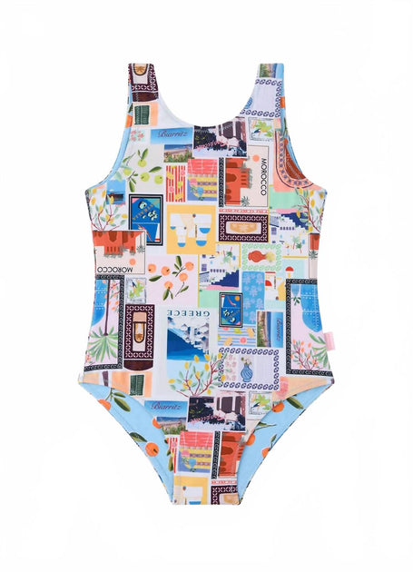 Seafolly On Vacation Reversible One Piece Swimsuit Multi US 2 2