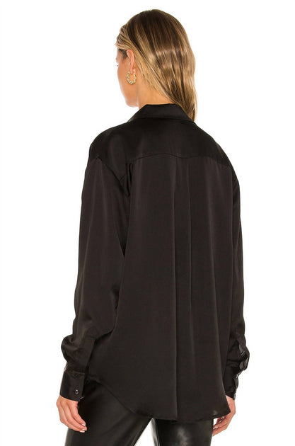 LBLC THE LABEL Smith Button Up Shirt Black Small 4
