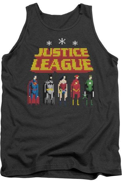 Gildan Justice League of America Standing Below Tank Top Black Large 2