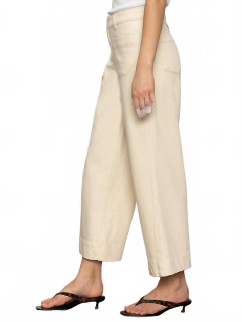 Sanctuary Soft Marine Wide Leg Crop Pants Beige 26 3