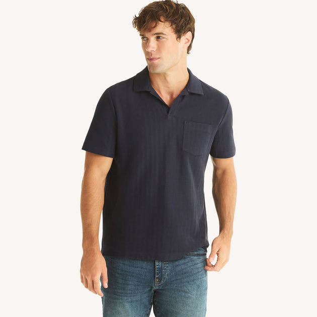 Nautica Classic Fit Pocket Polo Blue Large 2