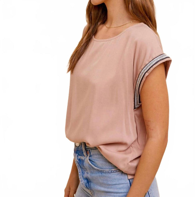 Hem & Thread Wild Rose Top Beige Medium 4