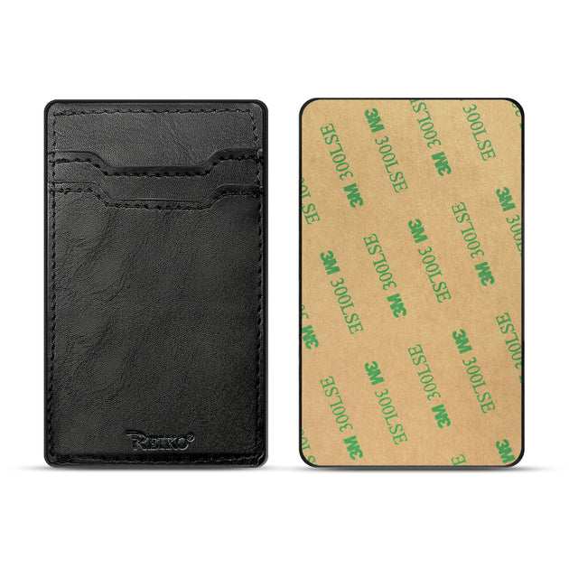 Reikowireless Leather Adhesive Pocket Card Holder With Two Slots Multi 3