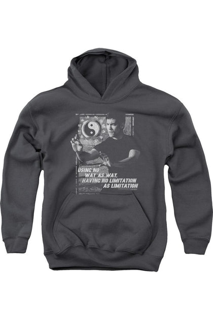 Gildan Bruce Lee No Way As A Way Hoodie Grey Medium 2